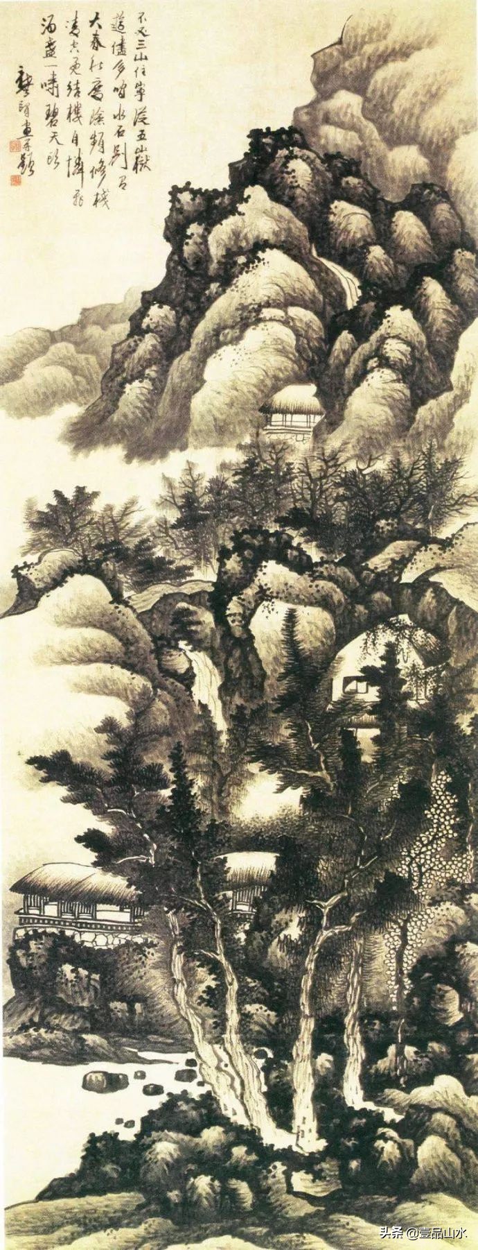 最真实的国画山水画,当代国画山水中的点景人物