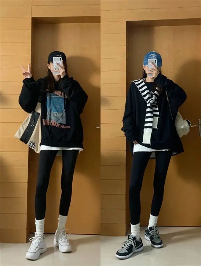 最适合配鲨鱼裤的过膝袜子,搭配鲨鱼裤洋气长筒袜