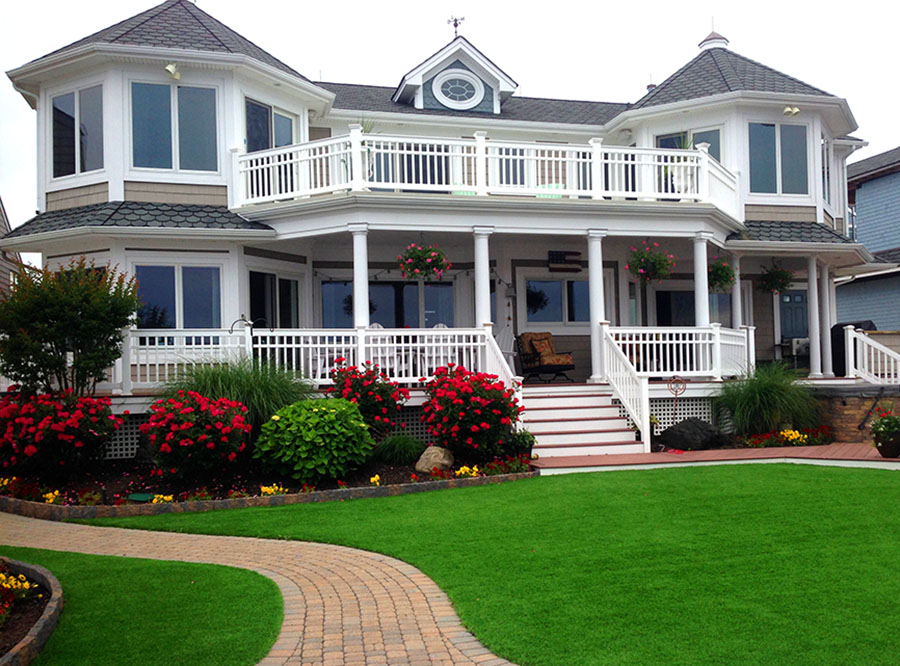 花园铺人造草坪的弊端,别墅花园铺设