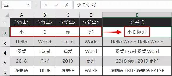 两个excel文字合并汇总技巧,excel进行文字合并