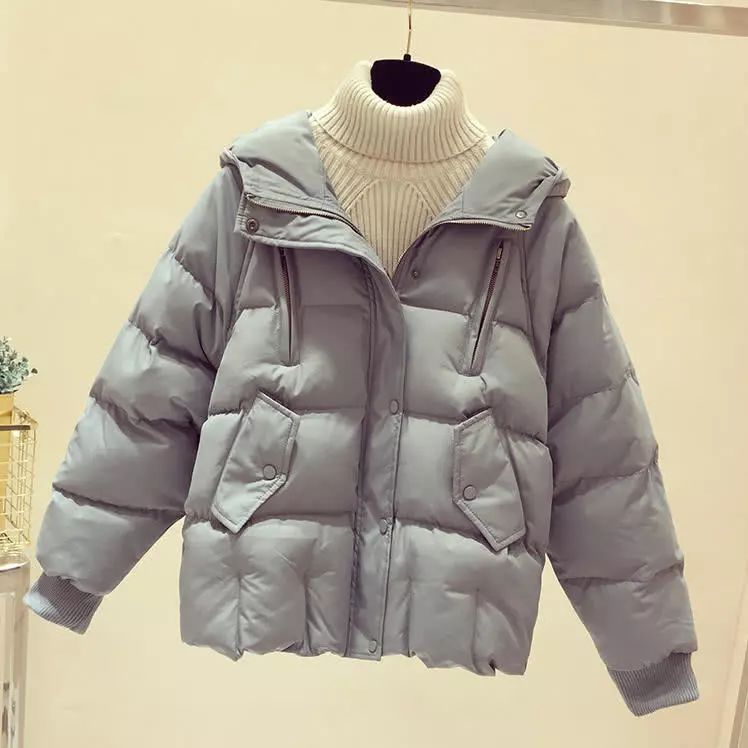 短款羽绒服配长款大t鲨鱼裤穿搭,中短羽绒棉服适合穿什么裤