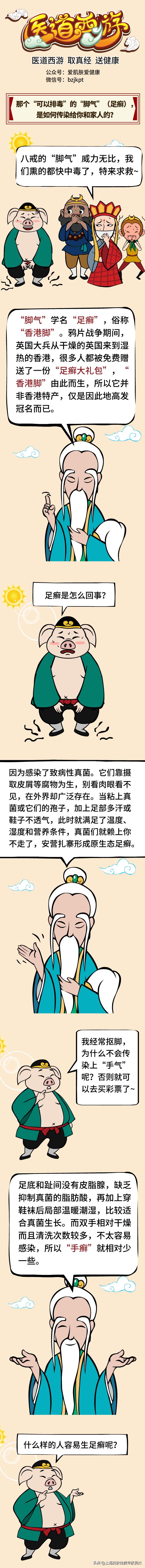 医道西游---“可以排毒”的“脚气”(足癣),是如何传染的?