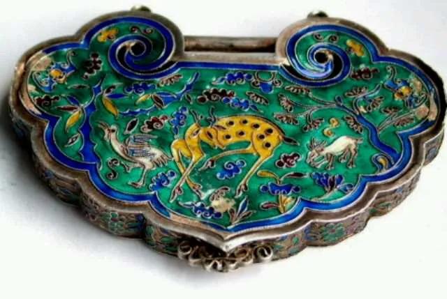 珐琅古法长命锁,最贵的古代银锁