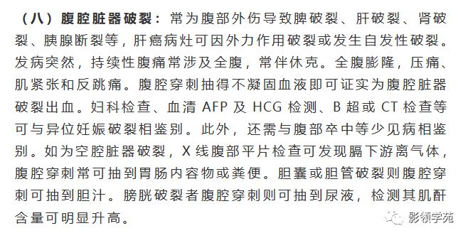 16种常见急性腹痛的诊断与鉴别