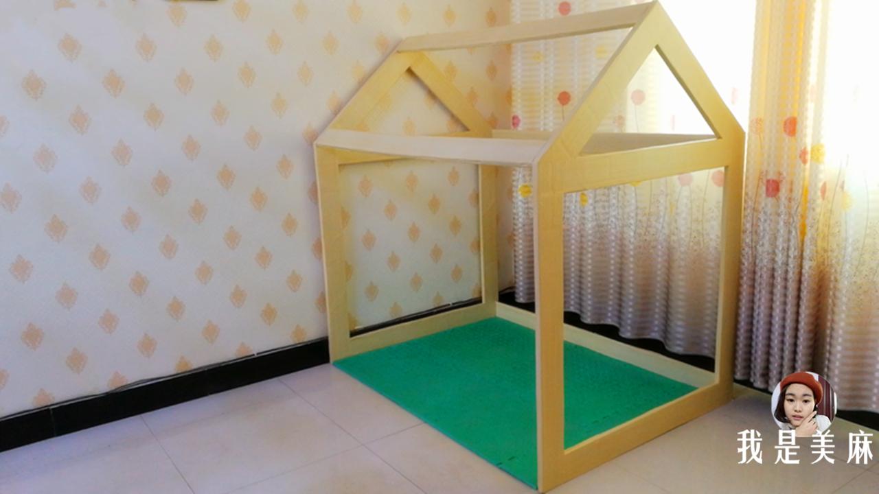 用纸箱给孩子做玩具简单的,爸爸用纸箱给孩子做玩具