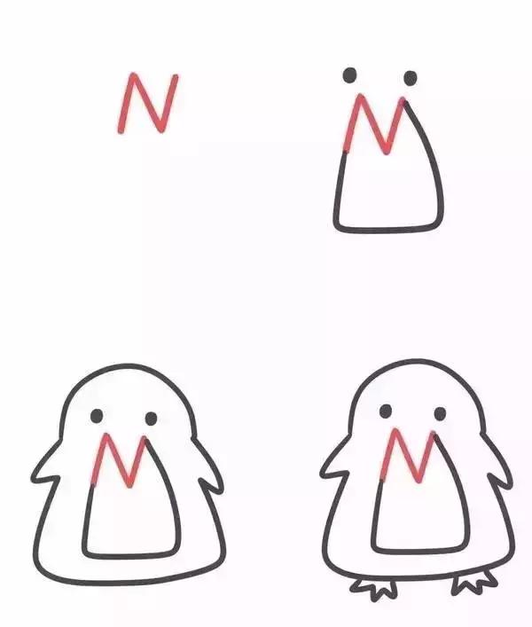 26个字母简笔画简单又好,26个英文字母简笔画大小写