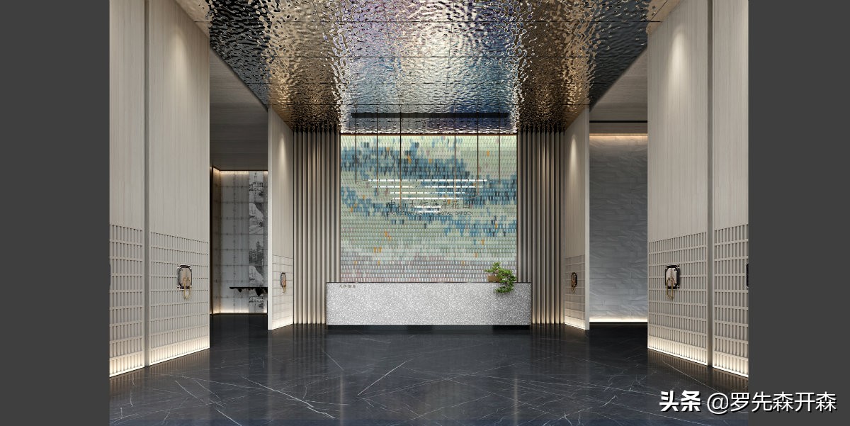 中山大信海岸花园营销中心装修设计实景——素净淡雅