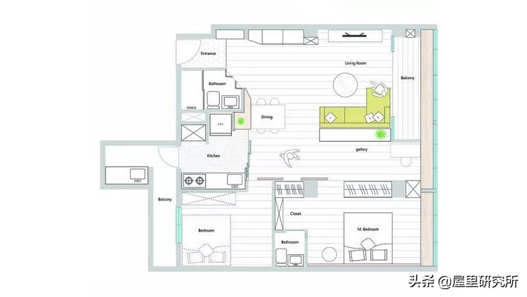 92平方二房改小三房装修,巧改旧家具