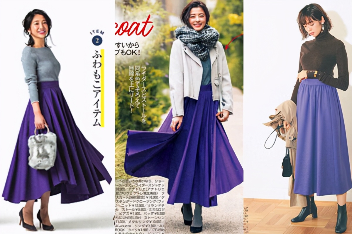 时尚达人都爱穿的半身裙,时尚潮流穿搭日本人