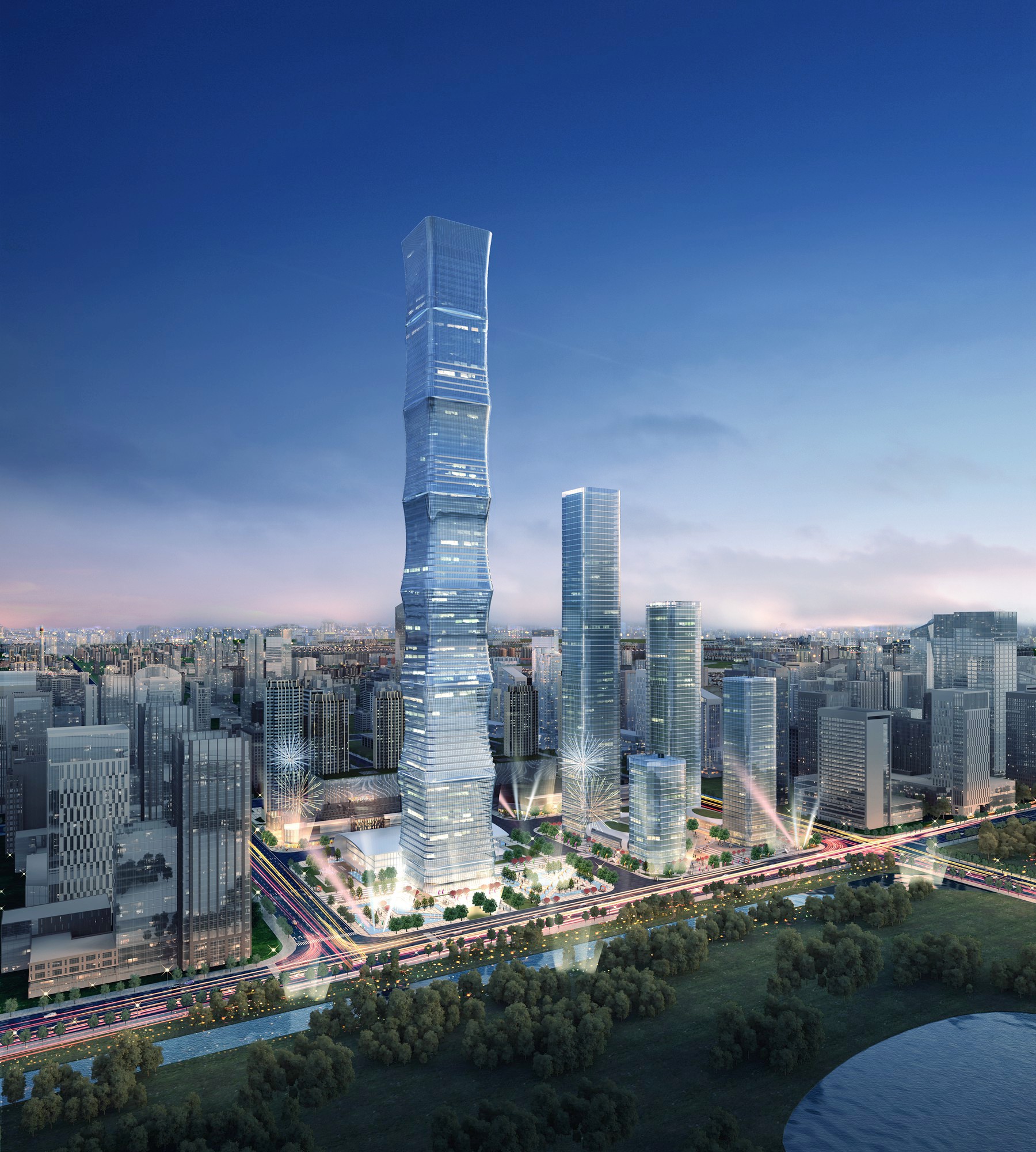 合肥最高楼恒大中心效果图,合肥恒大518米高楼图片