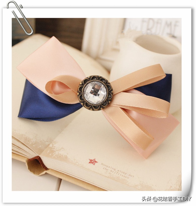 蝴蝶结发饰手工制作简单,蝴蝶结发饰diy教程网红大蝴蝶结