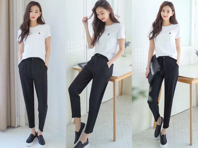 冬款黑色哈伦裤的十种搭配方法,秋冬黑色牛仔哈伦裤高级穿搭