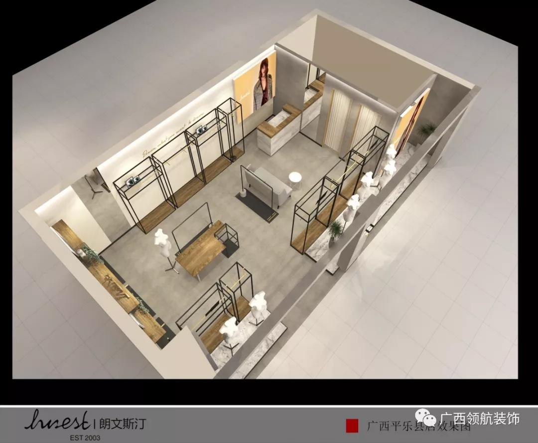 女装店简单装修风格效果图,高级灰女装店装修风格