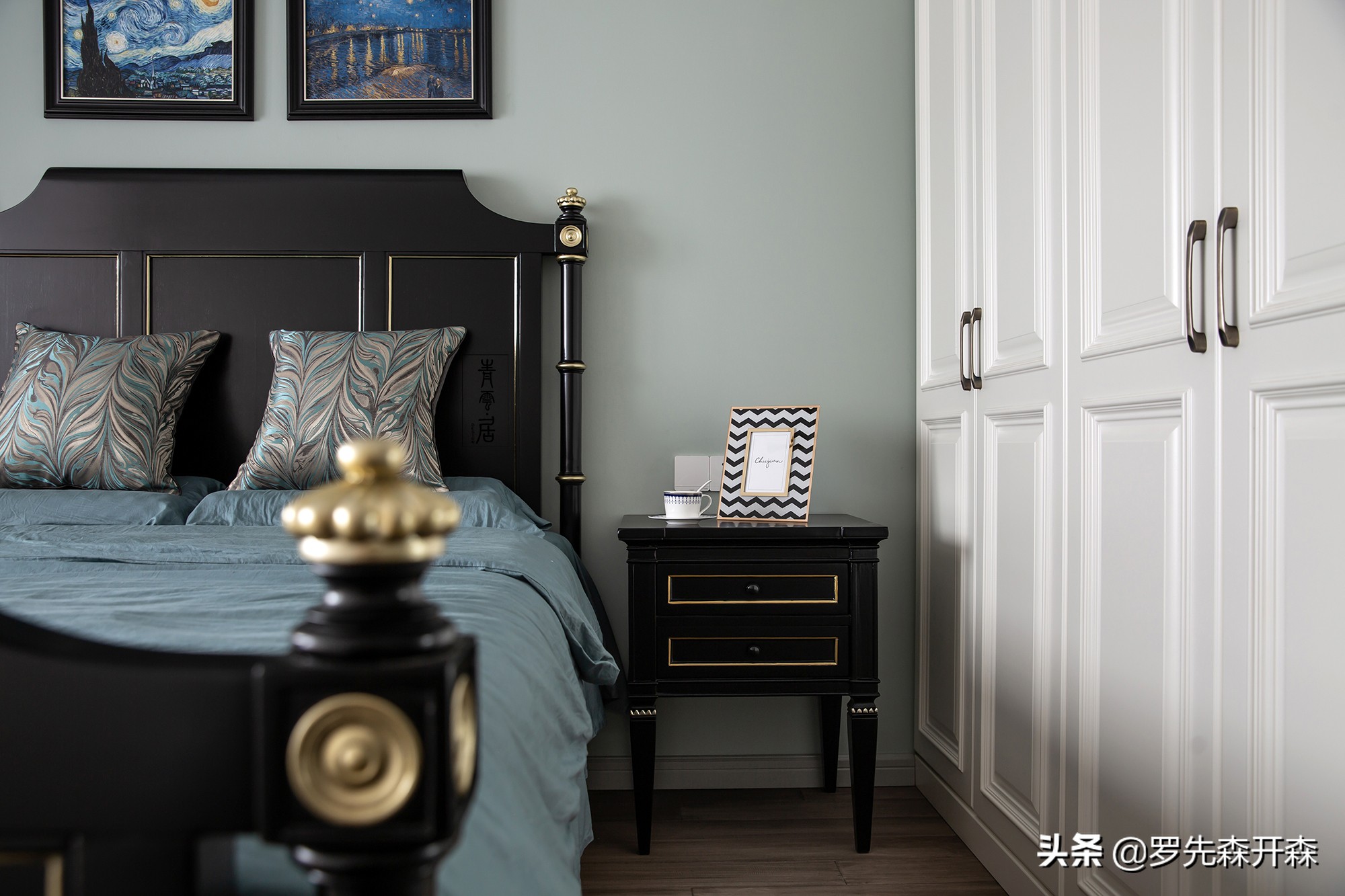 杭州装修风格现代美式卧室,杭州现代轻奢装修风格90平高级感