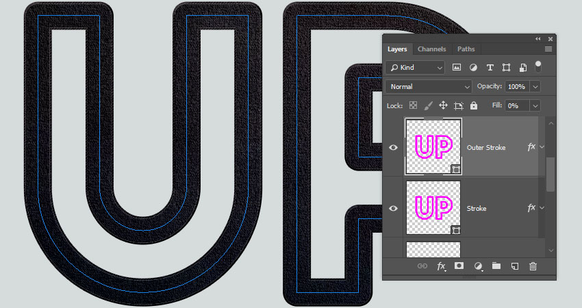 ps怎么做创意字体描边,ps鞋带花边怎么设计