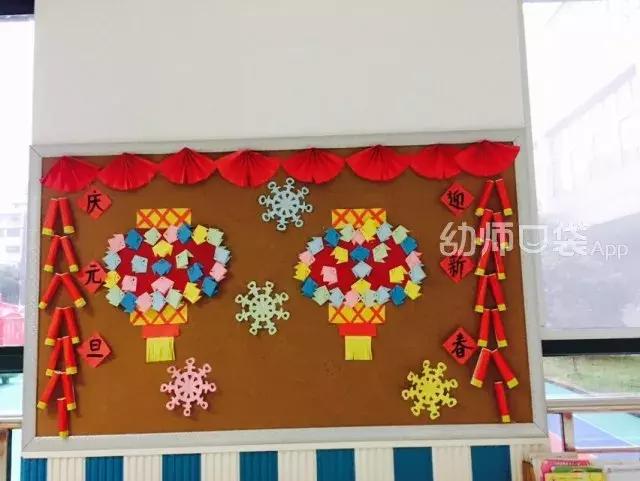 幼儿园元旦新年吊饰环创简单好看,幼儿园元旦墙面挂饰环创