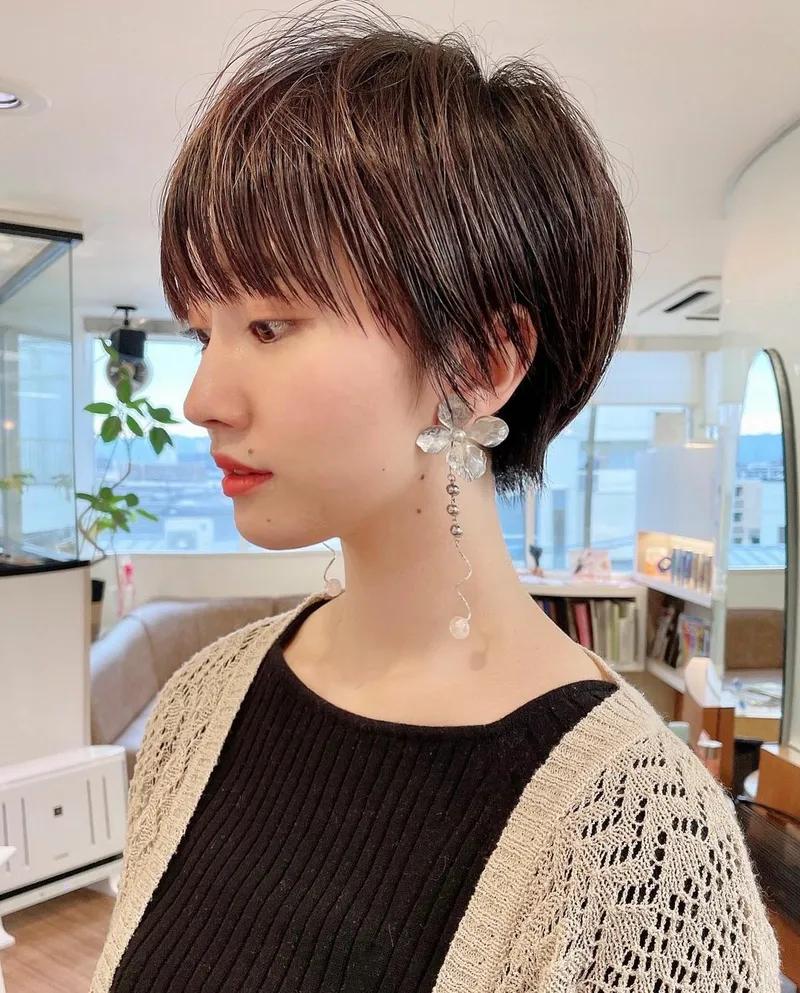 挂耳短发短款,挂耳式小短发