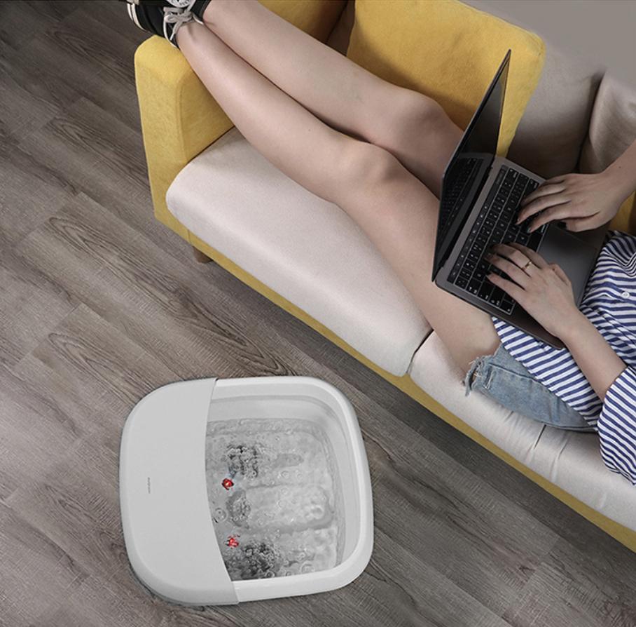 柔软按摩洗脚盆,可折叠按摩足浴盆