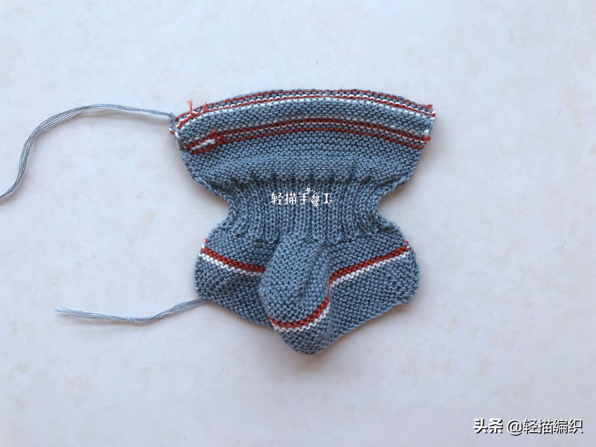 婴儿毛线鞋高帮编织教程,高筒毛线鞋婴儿鞋教程完整版