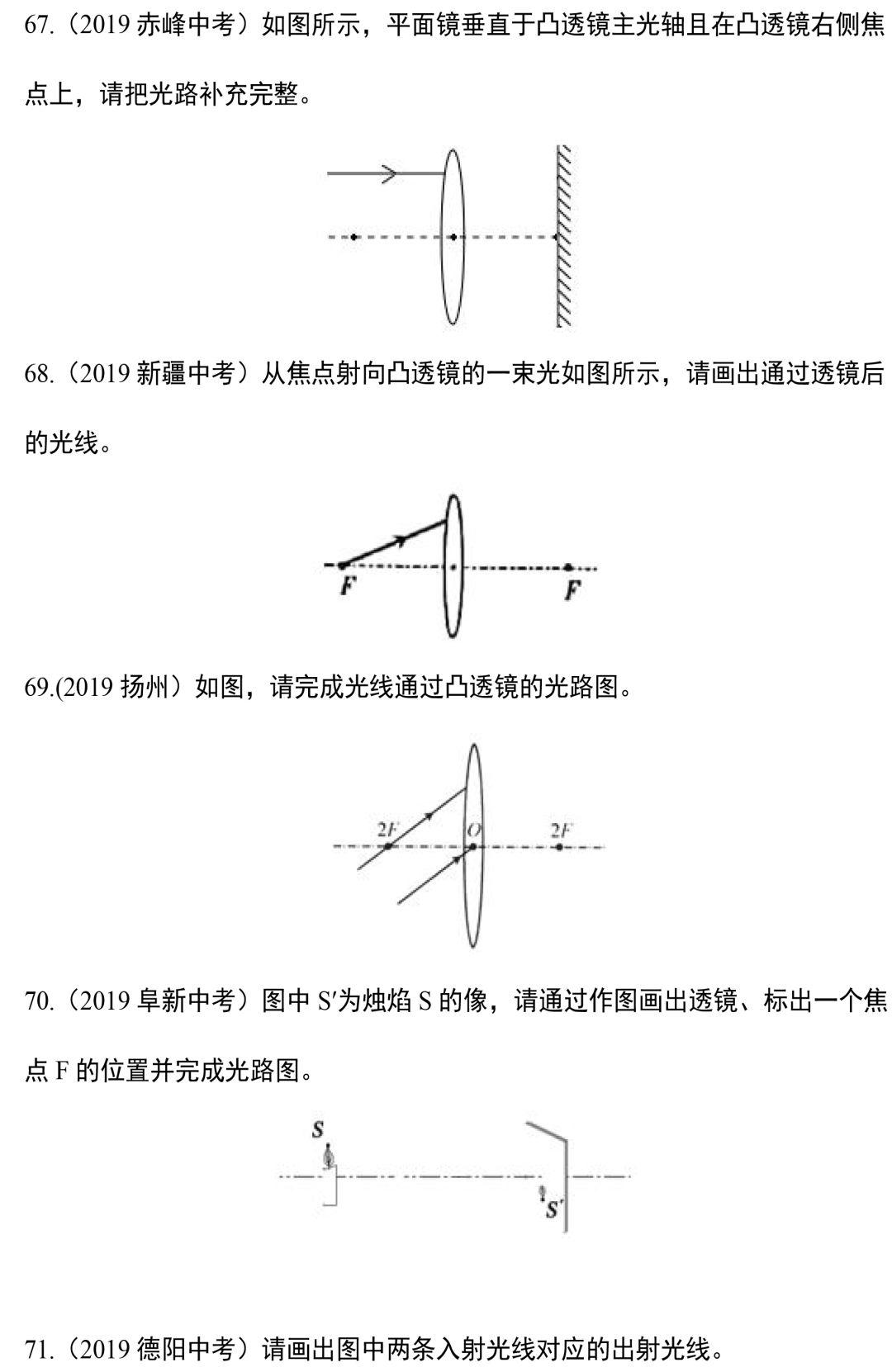 八年级物理光学作图练习题,八年级上册物理作图题讲解视频
