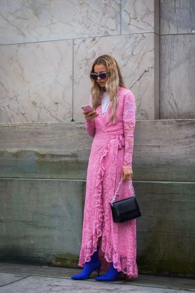 宁静穿露背装,宁静穿碎花外套