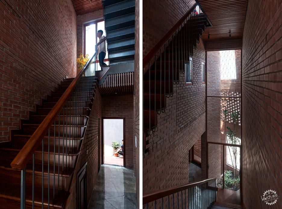 河内楼房红砖效果图,河内红砖墙效果图大全