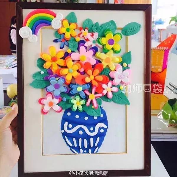 超轻粘土手工作品创意画汽车,航空航天手工超轻粘土创意作品