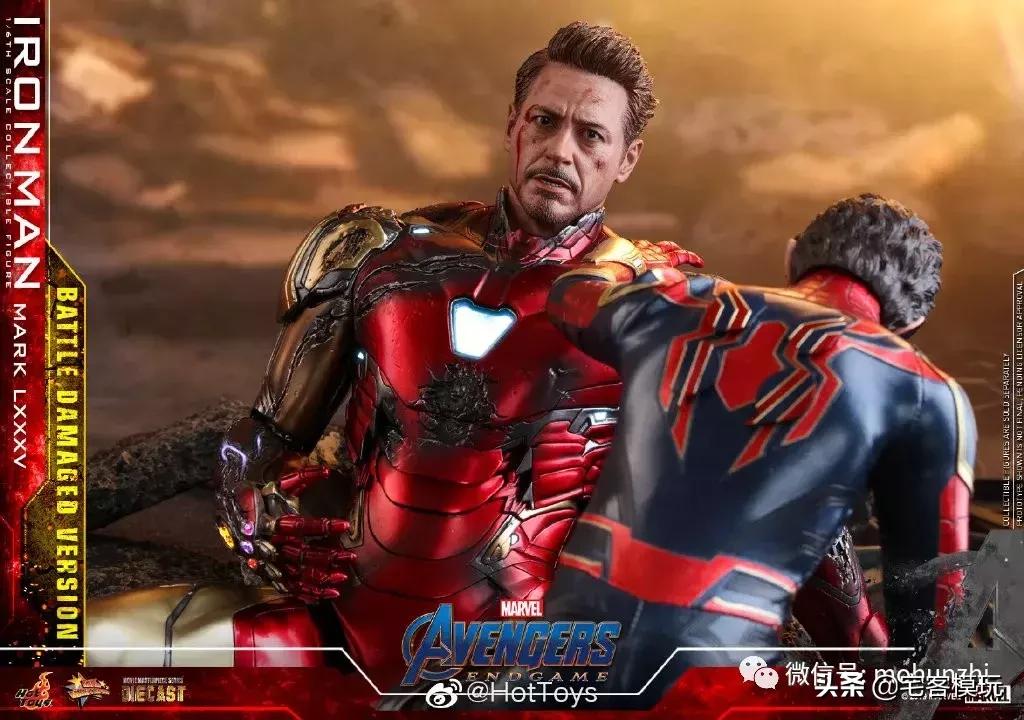hottoys钢铁侠马克85战损,模玩hottoys