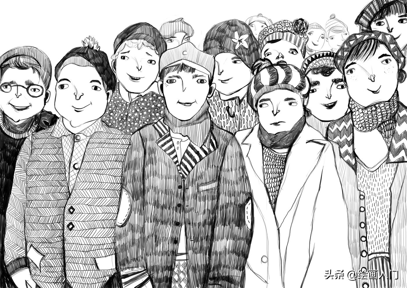 可爱温馨的手绘风插画,色彩鲜艳线条简单的插画