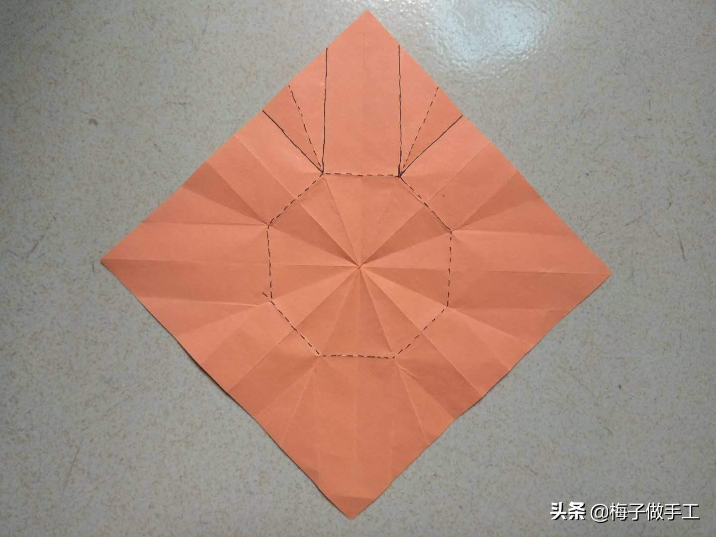 手工折纸饭碗怎么折,折纸手工儿童简单碗