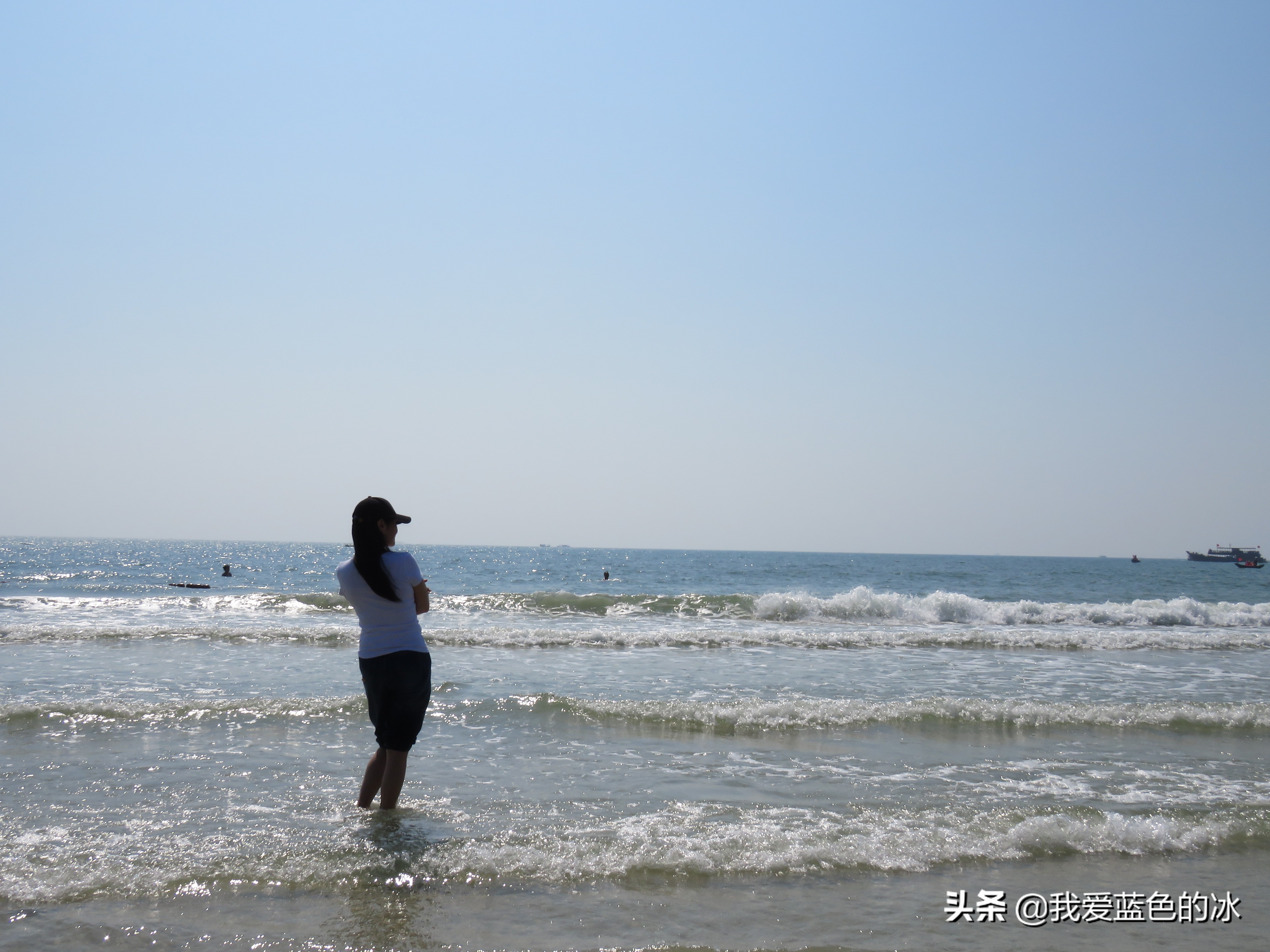 北海暖如春银滩游,北海银滩体验踏浪的感觉