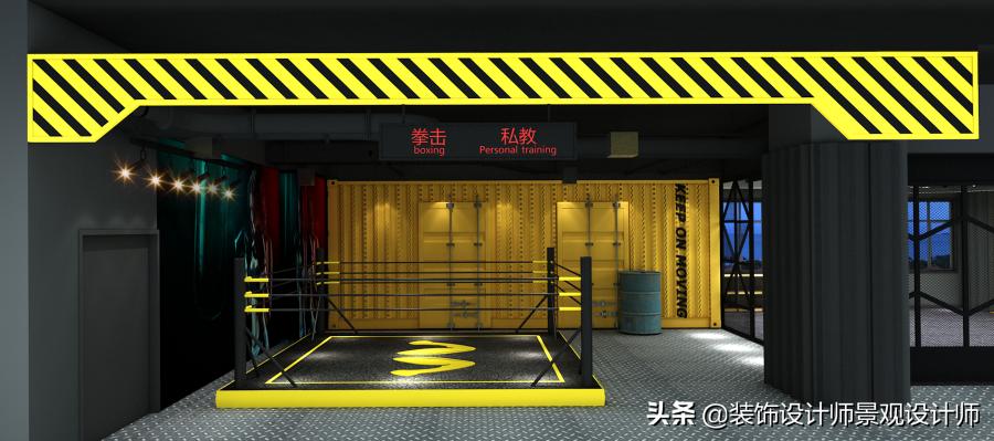 公司健身房设计效果图,书房健身房二合一设计效果图