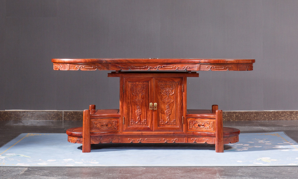 红木茶台的独特意境,红木茶台一杯香茗品一段悠然时光