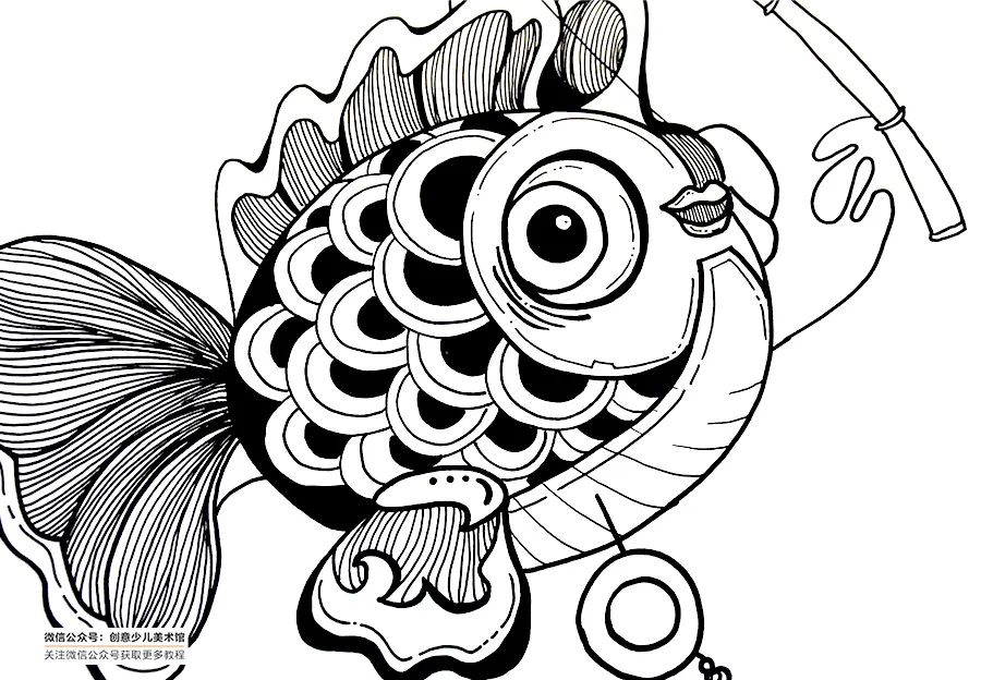 儿童画灯怎么做,鱼灯一年级创意儿童画