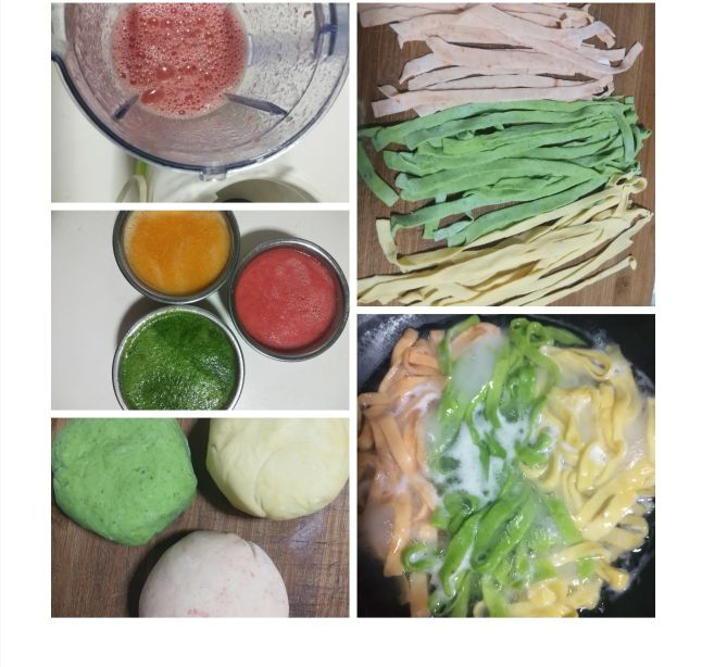 口感好有嚼劲的面条,蔬菜面条味道好