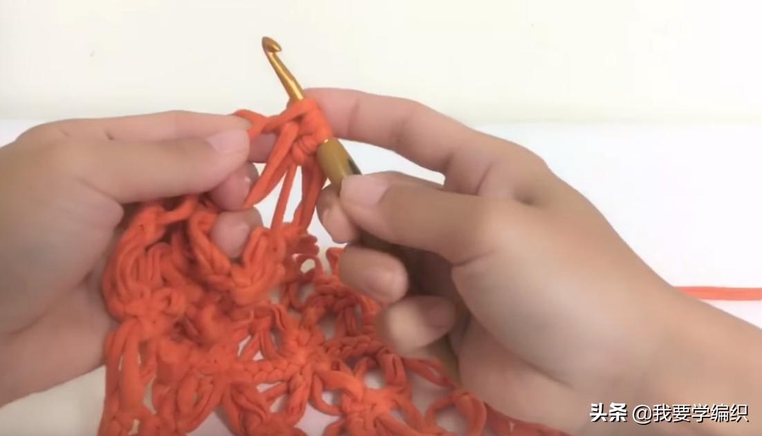 钩针花边袋,手提袋的钩织方法