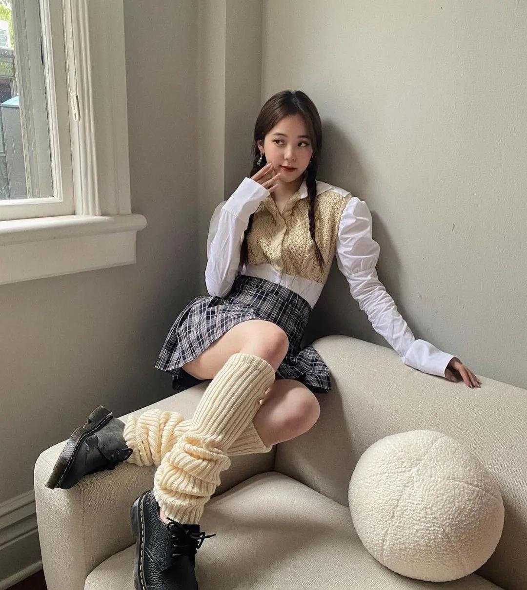 明星同款针织衫日常穿搭,秋天衣服推荐女毛衣