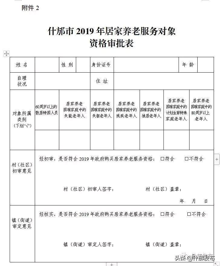 居家养老服务温暖老人心！！！——《什邡市2019年居家养老服务实施方案》