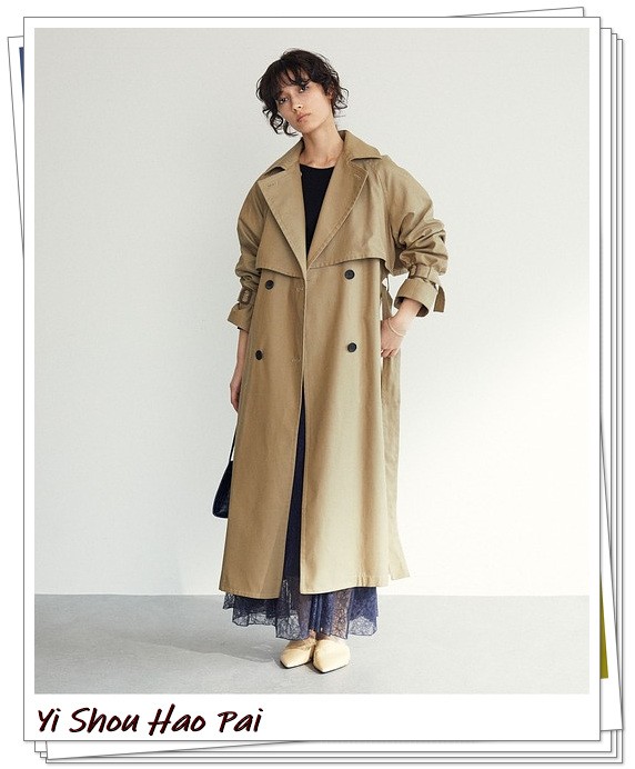 实用经典的早秋风衣穿搭示范,当你有一个黑风衣该怎么穿搭