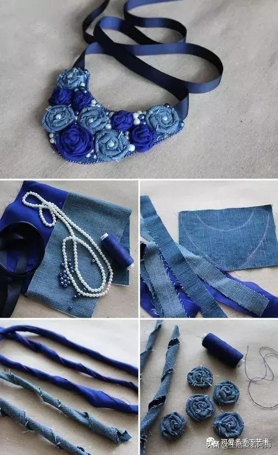 牛仔裤旧物改造手工制作小学生,废旧牛仔裤各种改造图解