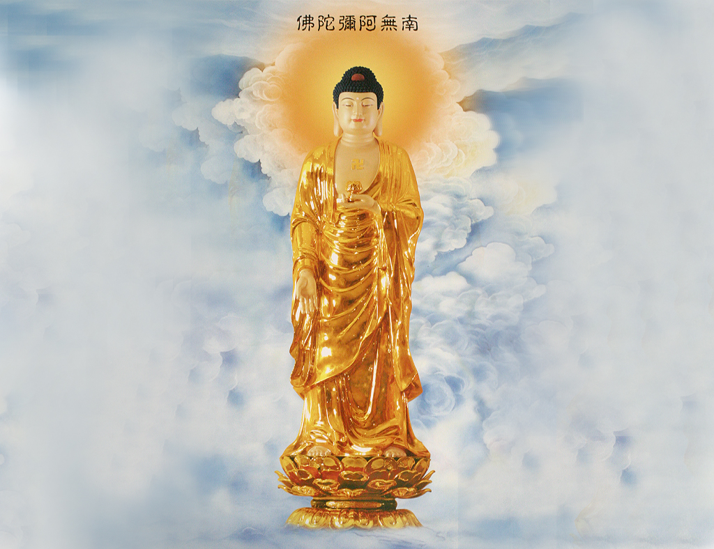 西方三圣是指阿弥陀佛图片,佛教西方三圣阿弥陀佛像