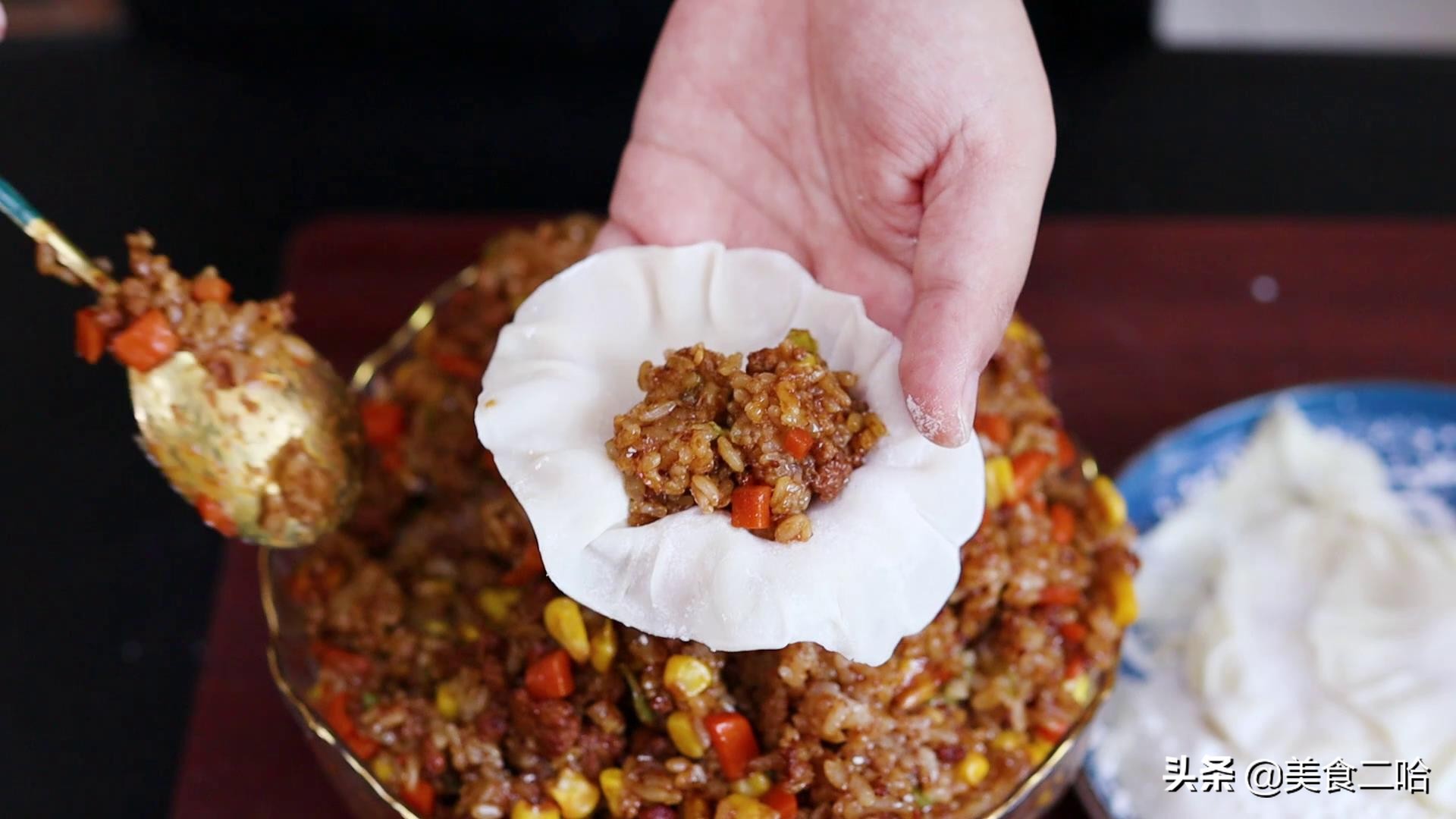 烧麦馅料的烧麦皮正确配方,烧麦的做法烧麦皮捏法