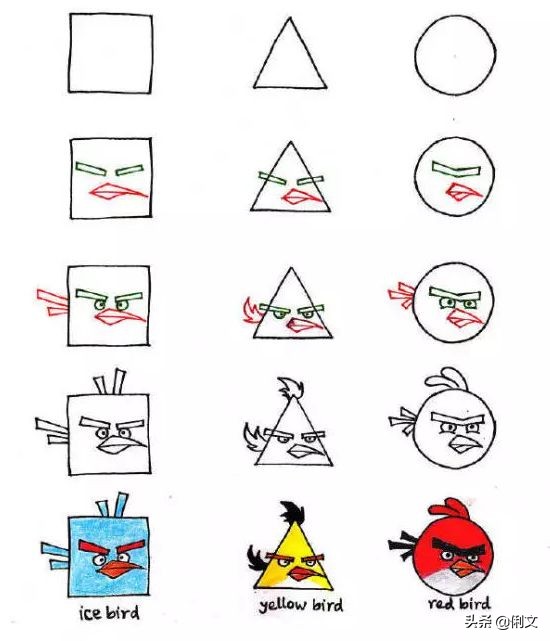 简笔画儿童3-6岁简单小动物涂色,简笔画小动物100种可爱表情包