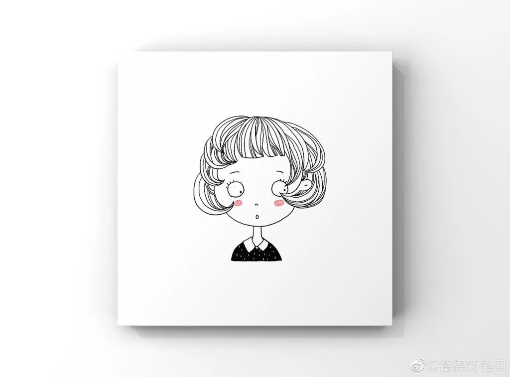 简单清新花卉的简笔画图片大全,唐老鸭简笔画可爱清新小女孩