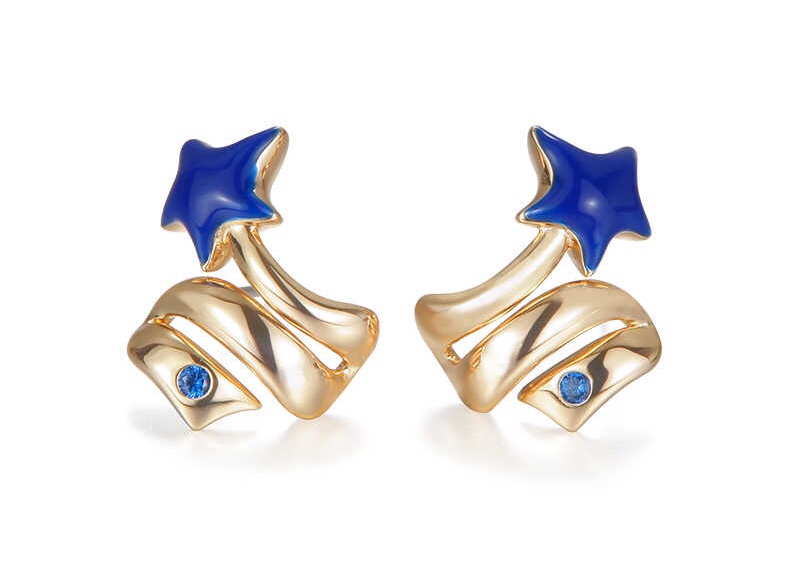 刘诗诗同款福禄耳环,刘诗诗多层杏叶耳环