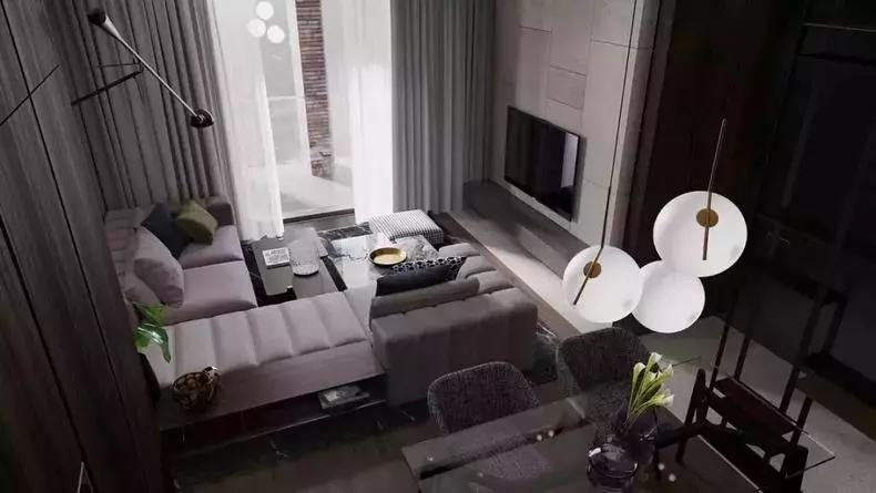 客厅餐厅二合一装修图,复古式客厅餐厅连在一起怎么设计