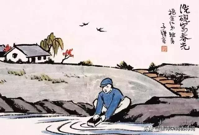 丰子恺春天的画解读,春日的诗配画