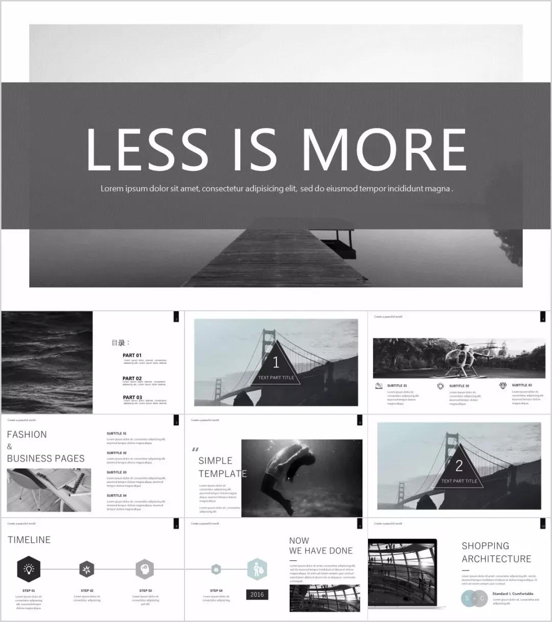 简约却不简单的ppt模板,极简办公ppt模板免费