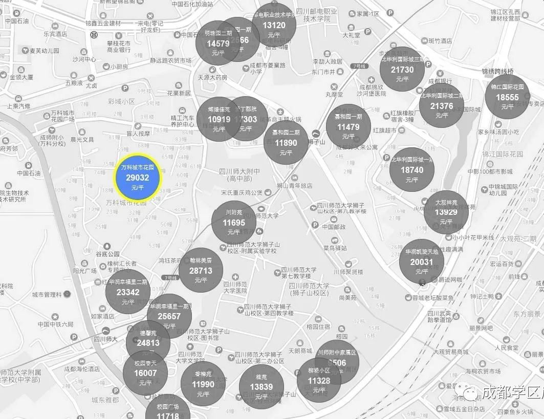 成师附小万科分校楼盘,万科城市花园1期楼栋分布图