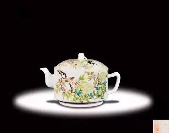 中国古漆器茶壶,古青花瓷茶壶